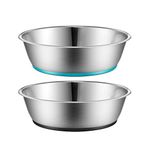 PEGGY11 Lightweight Stainless Steel Cat Dog Bowls - 2 Pack, 0.43L