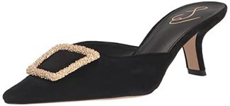 Sam Edelman Women's Brit Mule, Black Suede, 7