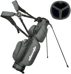 wosofe Lightweight Golf Stand Bag, 3-Way Divider, Gray Par 3 Sunday Bag