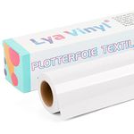 Heat Transfer Vinyl - Lya Vinyl 12" x 10FT White Iron on Vinyl Roll for Cricut, Silhouette Cameo, Premium HTV for DIY Clothes, Bags, Shoes and Other Textiles