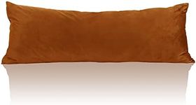 StangH Burnt Orange Body Pillow Cover, Super Soft Velvet Large Pillowcase for Pregancy/Baby, Holiday Home Decoration for All Seasons Sofa Bedroom, 20 x 54-inch, 1 Piece, SHUSPCZ5SD1-2054C39