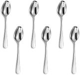 KEAWELL Premium Louise Demitasse Espresso Spoons, 18/10 Stainless Steel Mini Coffee Spoons, Dishwasher Safe (4.7 inches, 6)