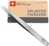 Regine Switzerland | Splinter Tweezers | 100% Handmade | Surgical Grade Stainless Steel | Professional Ingrown Hair & Splinter Tweezers | World's Best Tweezers