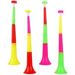 BESPORTBLE Party Props Stadium Horn 4Pcs Plastic Trumpet Horn Air Horn Noisemakers Cheering Props for Sporting Events Graduation Games Carnival Party Supplies Football Noise Makers