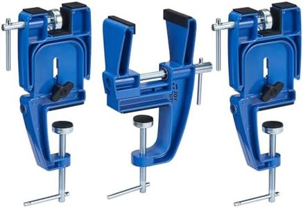 JOYTUTUS Ski and Snowboard Vises 3 Pieces Set for Tuning, Edges and Waxing, Ski Vise of Adjustable Angle and Height, Non-Slip Snowboard Clamp with Rubber Pads, Solid and Durable Aluminum Ski Tool