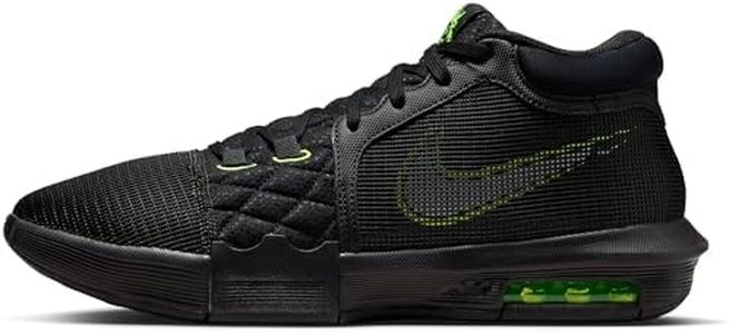 Nike Men's Basketball Shoe, Black White Volt, 12