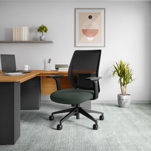 GODREJ INTERIO Curv Chair Premium Mesh Wide Back Ergonomic Work from Home/Office Chair, 1 Year Warranty, Height Adjustable, Heavy Duty PP Base, DIY Installation (1, Grey, 72.5 * 97.5 * 70 cm)