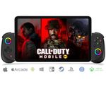 arVin Mobile Gaming Controller for iPad/Tablet[Within 5-10"] Wireless Gamepad for iPhone/Android/PC/Switch/PS4, with RGB Hall Effect Joystick/Turbo/6-Axis Gyro/Vibration/Support Streaming/Cloud Gaming