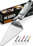 ORBLUE Cake Slice and Pie Server, Stainless Steel Knife Cake Slicer and Server Cake Cutter with Serrated Edges for Cake Pizza, Gray