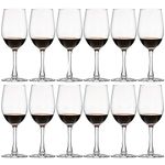 UMI UMIZILI 12 Ounce - Set of 12, Classic Durable Red/White Wine Glasses for Party