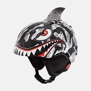 Giro Launch Plus Kids Ski Helmet - Snowboard Helmet for Boys & Girls - Black/Grey Tiger Shark - Size S (52-55.5 cm)