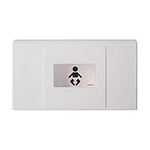 Foundations Ultra 200-EH Horizontal Wall-Mounted Baby Changing Station for Commercial Restrooms, High Density Polyethylene, Includes Safety Straps, Made in The USA (White Granite)