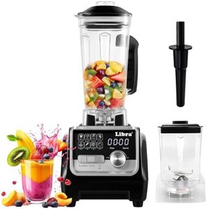 Libra 2200 Watt Juicer Mixer Grinder for Home – Digital Commercial Mixer Grinder with Copper Motor, 8 Pre-Set Function, Timer and 2 BPA-Free Jars – For Home & Commercial Use
