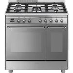 Smeg Concert 90cm Dual Fuel Range Cooker - Stainless Steel