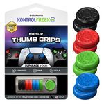 KontrolFreek No-Slip Thumb Grips | Universal Edition for Nintendo Switch Pro, PlayStation 4 (PS4), PlayStation 5 (PS5), Xbox One & Xbox Series X Controller | 8-Pack | Blue/Green/Red/Black