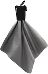 SPUDZ Classic | Microfiber Cloth Screen Cleaner and Lens Cleaner | Open Bottom | Black | 10 x 10 Inches