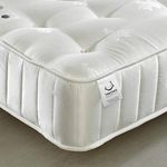 Orthopaedic 3000 Pocket Sprung, Happy Beds Signature Crystal Medium Firm Tension Mattress with Natural Fillings - 4ft6 Double (135 x 190 cm)