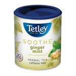 Tetley Soothe Ginger Mint Herbal Tea - 20 Tea Bags, 40 Grams, Naturally Caffeine Free