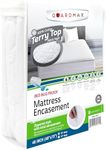 Guardmax Premium Terry Cotton RV Size Zippered Mattress Encasement - Waterproof and Bed Bug Proof Mattress Protector - Protects Against Dust Mites, Bedbugs, Dirt, Stains, Spills, and Allergies.