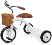 KRIDDO Classic All Metal Toddler Trike, Gift for Boys and Girls Ages 2 to 4 Year Old, Tricycle for 1 to 3 Year Olds, Sturdy Rear Deck, Deluxe Steer and Ergonomics Grip, Indoor and Outdoor, White