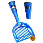 Sage Square Cat Scooper with Poop Bag - Dog and Cat Litter Waste Pooper Scooper Shovel with Waste Bag, Cat Scooper for Effortless Clean-Up, Scoop and Bag for Quick and Hygienic Waste Removal