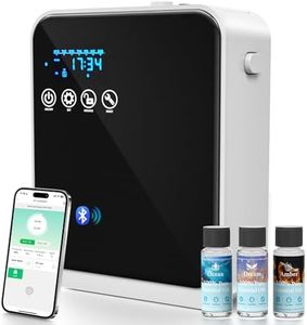 Waterless Essential Oil Diffuser,250ml Large Capacity Scent Air Diffuser with Smart APP & Touch Screen| Aromatherapy Large Room Oil Diffusers for Home,Office,Hotel Collection Use,Cover1500 sq.ft-Black