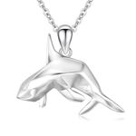 Shark Necklace 925 Sterling Silver Shark Necklace Shark Gifts Jewellery for Women Girls