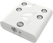 SLx TV Signal Booster Aerial Amplifier, Integrated 4G and 5G Filter, 4 Output, 4 Way Compact Amplifier Booster Box for TV, Antenna, Satellite, Digital Freeview, White