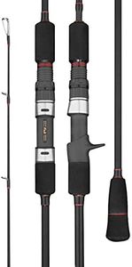 GooFish® Solid Nano Tech Blank Series-Matte Black Fuji Setting Size 6'6 PE3-6 Jig 150-500g Saltwater Slow Pitch Jigging Rod-Casting&Left Spiral Wrap