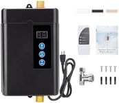 Tankless Water Heater Electric,110v 3000w Instant Water Heater with Remote Control, Water Temperature Regulating and Adjustable Temperature, LCD Digital Display for Kitchen and Bathroom,Black