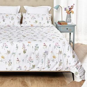 Hogarys Juego de Funda Nórdica para Cama 180 cm (260x220cm) con 2 Almohadas (50x95cm) 100% Algodón (Percal 150 Hilos) Kamaida Multicolor