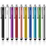 Mixoo Capacitive Stylus Pens, 10Pcs Universal Touch Screen Pen for All Mobile Phones, Apple iPad, iPad Pro, iPad Air, iPad Mini, Samsung Galaxy, iPhone and Tablet