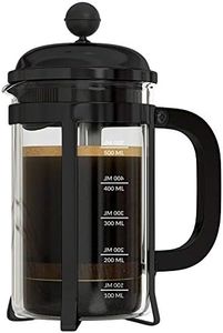 InstaCuppa French Press Coffee Maker with 4 Part Superior Filtration 600 ML, Stainless Steel, (Black)