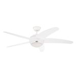 Westinghouse Lighting 7214040 Bendan One-Light 132 cm/52-Inch Five-Blade Indoor Ceiling Fan, White Finish with Opal Frosted Glass