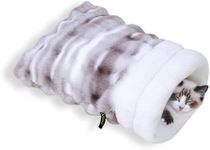 CHULPET Cat Sleeping Bag, Self Warming Pet Sleep Sack, Plush Pet Bed Mat, Washable Hideout Cave for Cat and Small Dog