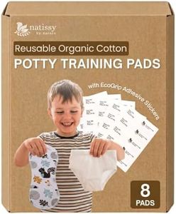 Reusable Potty Training Pads for Toddlers with Stay-Put EcoGrip – Made in EU (Secure Fit 8-Pack), Extra Coverage for Bigger Daytime Leaks, Built for Active Kids, Turn Any Underwear into Training Pants