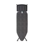 Brabantia - Ironing Board C - Extra Large Steam Iron Rest - Adjustable in Height - Non-Slip Rubber Feet - Cover and Pad - Foldable XL Unit - Denim Black- 49x18 Inches