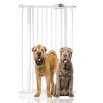 Bettacare Extra Tall Pressure Installed Premium Pet Gate, 68.5cm - 75cm, White, Pressure Fit Stair Gate for Dog, Safety Barrier for Puppy, Easy Installation