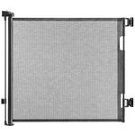 CROWNSHOP Stair Gate, Retractable Stair Gates for Baby and Dogs, Extends up to 59" Wide, 33" Tall One Handed Operation, Baby Gate for Doorways/Hallways (Black, 140cm)