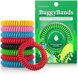 BuggyBands 48 Pack Mosquito Bracelets, Mosquito Bands for Adults and Kids with Individually Wrapped & DEET Free, Natural and Waterproof Wristbands Citronella Bracelets for Camping Hiking