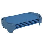 Angeles AFB5736AOB Space Line Cot, Toddler, 42.5" Height, 22" Length, 9.5" Width, Blue (Pack of 4)