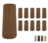 16 Pcs Brown Premium Chair Leg Socks Protectors for Hardwood Floors - Do not Easily Fall Off - Very Easy to Put on - Fits All Leg Shapes - High Elastic Bar Stool Leg Covers - Furniture Pads