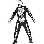 Morph Mens Skeleton Costume Men, Adult Skeleton Suit Outfit, Scary Halloween Costumes for Men, Adult Skeleton Costume Men, Halloween Skeleton Costume Men - Size XL