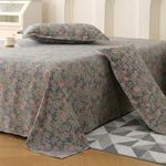 Story@Home King Size Double Bed Sheet 250x270 cm | 300 TC Mist Cotton Bedsheet with 2 Pillow Covers | Soft & Comfortable Cotton | Blue & Green Floral Bedding Set