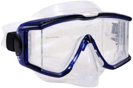 Promate Side-View Edgeless Scuba Diving Snorkeling Purge Mask, Blue