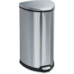 Safco Products 9687SS Stainless Step-On Waste Receptacle, 10-Gallon, Stainless Steel