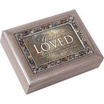 Loved Unconditionally Brushed Pewter Jewelry Music Box Plays Wonderful World