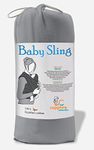 Baby Sling Stretchy Wrap Carrier Pouch Extra Soft and Lightweight Breastfeeding - Birth to 3Yrs (Silver)