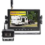 Haloview MC7108 7' 720P HD Digital Wireless Rear View Camera System 7' LCD Reversing Monitor and IP69K Waterproof Backup Camera Built in DVR Kit For Truck/Trailer/Bus/RV/Pickups/Camper/Van/Farm Mach