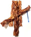 Bully Sticks for Dogs - Canadian Made Bully Sticks for Dogs - *(12 INCH Braided 3 Pack)* - Bully Sticks - Low to No Odor Bull Pizzle - Thick Premium Long Lasting Bully Sticks